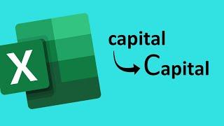 Capital first letter | Microsoft Excel Formula Tutorial