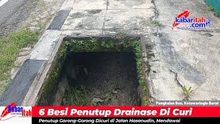 6 Besi Penutup Drainase Hilang Dicuri, Dijalan Hasanudin Pangkalan Bun