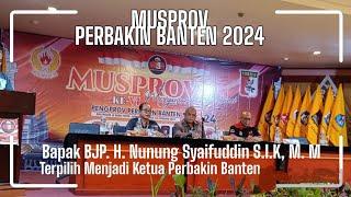 Musprov Perbakin Banten 2024, Bapak Nunung Syaifudin terpilih sebagai Ketua Perbakin Banten