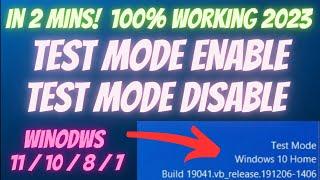 How To Remove Test Mode Windows 11/10/8/7 | Windows 7/8/10/11 Test Mode Enable/Disable Easy Method