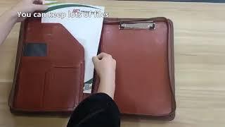 Professional PU Leather Folder Padfolio File Folder Holder