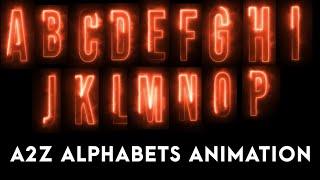 A2Z Alphabets Neon Text Animation - Electric Neon Text A to Z Download -electric neon text animation