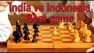 Best game India vs Indonesia chess competition game