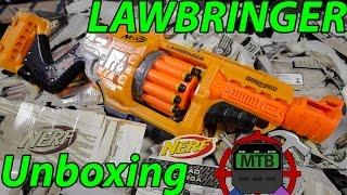 NERF LAWBRINGER - Unboxing, Review, Spring Mod - DoomLands | Make Test Battle