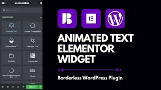 ANIMATED TEXT ELEMENTOR WIDGET For Free Borderless WordPress Plugin Headline Tutorial