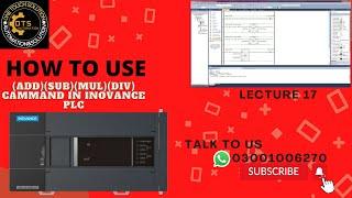 How to use math Function  (ADD)(SUB)(MUL)(DIV)Cammand inovance PLC programming inovance