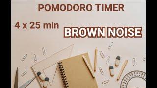 Pomodoro Timer with Brown Noise (Study/Work) 2h