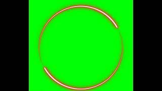 Circles Neon Glow Effect Turning on Green Screen   No Copyright, Stock Animations