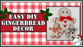 HOW TO MAKE EASY GINGERBREAD MAN PILLOW AND EASY GINGERBREAD MAN ORNAMENT | CHRISTMAS GINGERBREAD