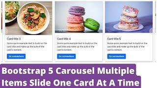 Bootstrap 5 Carousel Multiple Items Responsive
