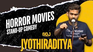 HORROR MOVIES |Telugu Stand-up Comedy| Ft. JYO| OOJ |TELUGU OPENMIC| horror movie parody comedy