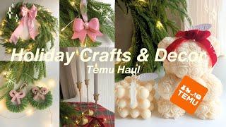 Christmas Crafts, Decor and Gift ideas TEMU haul holiday 2024 pipe cleaner candle molds clay craft