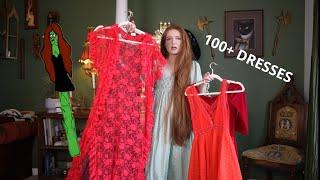 Trying on EVERY. DRESS. I. OWN. (it's over 100) Part 1-Closet 1