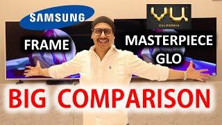 VU Masterpiece Glo QLED TV vs Samsung Frame TV 2021 Biggest Comparison | Best 4K TV In India 2022