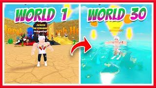 ALL 30 WORLDS ! -  Strongest Punch Simulator (Roblox)