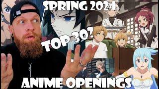 Top 30??? Anime Openings Spring 2024 Reaction