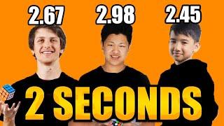 Top 5 Fastest unofficial 3x3 Rubik's cube solves | 2 SECONDS