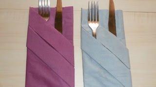 Napkin Folding | Silverware Pouch| Paper Towel Folding Tutorial