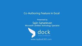 How to Co-Author in Excel Online for SharePoint?
