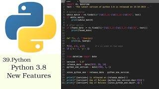 python 3 8 new features