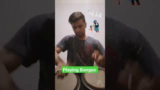 Playing Bongos. Drummer Shaxa Dhol. Percussionist  #short #shorts #drums #percussion