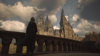 Hogwarts Legacy | Relaxing Fogy Afternoon to Evening Rain Autumn walk to Hogsmeade