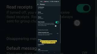 How to turn off disappearing messages in whatsapp? #whatsapp #howto #tricks #tips