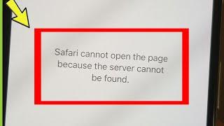 Safari cannot open the page because the server cannot be found in iphone 13