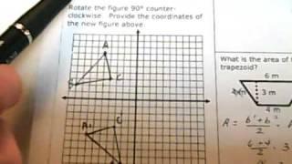 Homework 90 - Graph and Label the Points Below. 90 Degree Rotation