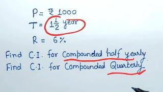 Comparing Quantities class 8 | Tricks for CI | Compounded half yearly | Compounded quarterly | ncert