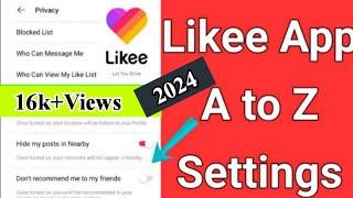Likee app all Secret setting | Most Important Settings in Likee | Likee App A to Z Settings