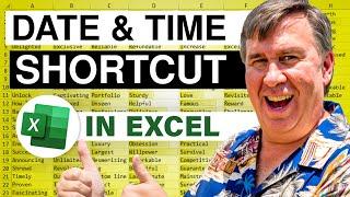 Excel Shortcuts - Quick Way to Enter Time or Date or Both - Episode 2121