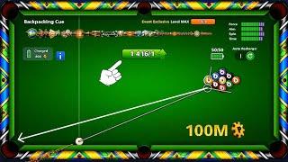 8 ball pool Backpacking Cue level Max 1416 upgrade Pieces  100M Coins Table