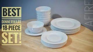 AmazonBasics 18-Piece Dinnerware Set Overview