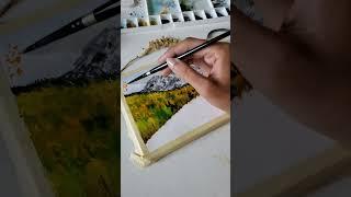 Autumn landscape in watercolor