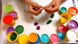 Лепим Анютины глазки из Play Doh!