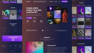 How to Create an NFT Marketplace Website using HTML CSS SASS and JavaScript | Convert FIGMA to HTML