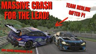 Massive Crash For The Lead Of The Nurburgring 24Hr | iRacing | Team Redline | Max Verstappen