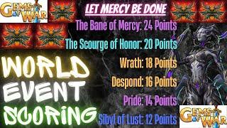 Gems of War World Event Scoring March 20th 2023 Let Mercy Be Done