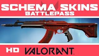 Schema VALORANT SKINS | Episode 4: Act 1 Battle Pass Skin Collection Showcase