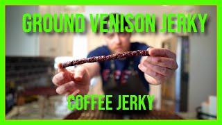 Ground Venison Coffee Jerky on a smoker! Homemade recipe from start to finish!