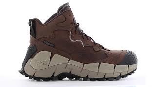 Reebok Zig Kinetica Edge II Work Men's Brown Trail-Inspired Waterproof Work Hiker