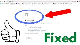 Fixed ! No internet Error in Chrome  / Connection Error in Chrome