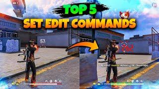 Top 5 Set Edit Secret Commands for 95% Headshots 