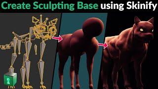 Blender Secrets - Create a Sculpting base mesh with the Skinify add-on