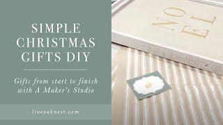 Simple Christmas Gift DIY, A Maker's Studio, Mesh Stencil, Gel Art Ink