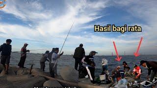 Semua bawa ikan ‼️ Momen air pasang sore dam ijo priok penen strek || semua ke bagian strek