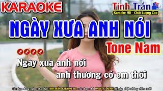 Ngày Xưa Anh Nói Karaoke Nhạc Sống Tone Nam ( Phối Hay ) - Tình Trần Organ