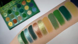 Nomad Cosmetics Ireland Wild Atlantic Way Palette Finger & Brush Live Swatches