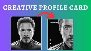 Creative Profile Card using HTML & CSS #html #css #cards #profile #ironman